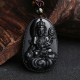 Black Obsidian Buddha Purification Necklace Black Obsidian Buddha Purification Necklace