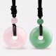 Lucky Coin Healing Crystal Gemstone Necklace