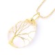 Natural Quartz Crystal Tree of Life Healing Necklace Pendant Natural Quartz Crystal Tree of Life Healing Necklace Pendant