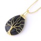 Natural Quartz Crystal Tree of Life Healing Necklace Pendant Natural Quartz Crystal Tree of Life Healing Necklace Pendant