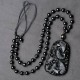 Black Obsidian Koi Fish Strength Beaded Necklace Black Obsidian Koi Fish Strength Beaded Necklace