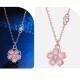 Cherry Blossom Rotatable Protection Necklace Pendant Cherry Blossom Rotatable Protection Necklace Pendant