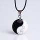 Natural Black Obsidian Yin Yang Transformation Necklace Natural Black Obsidian Yin Yang Transformation Necklace