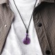 Lucky Coin Healing Crystal Gemstone Necklace