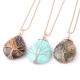 Natural Quartz Crystal Tree of Life Healing Necklace Pendant Natural Quartz Crystal Tree of Life Healing Necklace Pendant