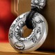 Sterling Silver Heart Sutra Lotus Peace Buckle Necklace Pendant Sterling Silver Heart Sutra Lotus Peace Buckle Necklace Pendant