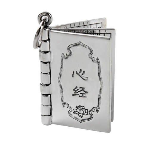 990 Silver Heart Sutra Mantra Peace Necklace 990 Silver Heart Sutra Mantra Peace Necklace