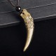 Black Obsidian Wolf Tooth Strength Necklace Pendant Black Obsidian Wolf Tooth Strength Necklace Pendant