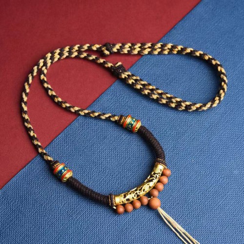 Handmade King Kong Knot Om Mani Padme Hum Necklace Pendant Handmade King Kong Knot Om Mani Padme Hum Necklace Pendant