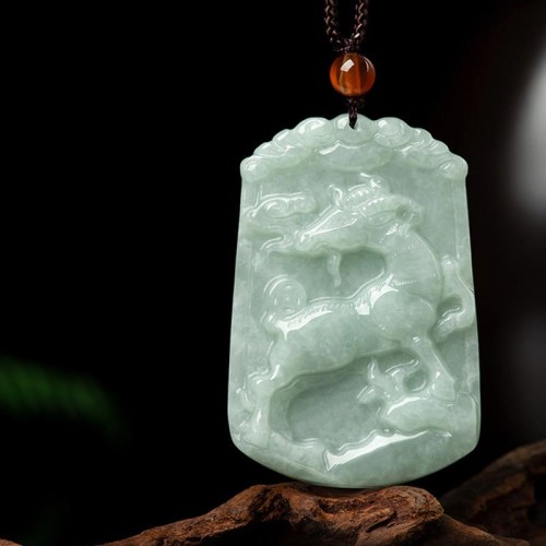 Natural Jade 12 Chinese Zodiac Abundance Amulet Necklace Natural Jade 12 Chinese Zodiac Abundance Amulet Necklace