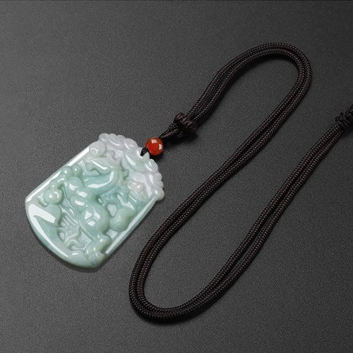 Natural Jade 12 Chinese Zodiac Abundance Amulet Necklace Natural Jade 12 Chinese Zodiac Abundance Amulet Necklace