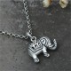 Sterling Silver Elephant Strength Necklace Pendant Sterling Silver Elephant Strength Necklace Pendant