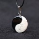 Natural Black Obsidian Yin Yang Transformation Necklace Natural Black Obsidian Yin Yang Transformation Necklace