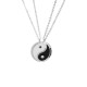 Sterling Silver Yin Yang Symbol Harmony Necklace Pendant