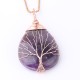 Natural Quartz Crystal Tree of Life Healing Necklace Pendant Natural Quartz Crystal Tree of Life Healing Necklace Pendant
