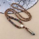 Tibetan Om Mani Padme Hum Dzi Bead Necklace Pendant