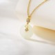 925 Silver Hetian White Jade Coin Flower Necklace 925 Silver Hetian White Jade Coin Flower Necklace