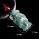 Green Jade God of Wealth Caishen Abundance Necklace Green Jade God of Wealth Caishen Abundance Necklace