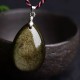 Gold Sheen Obsidian Water Drop Necklace Gold Sheen Obsidian Water Drop Necklace