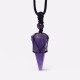 Natural Stone Pointed Pendant Necklace