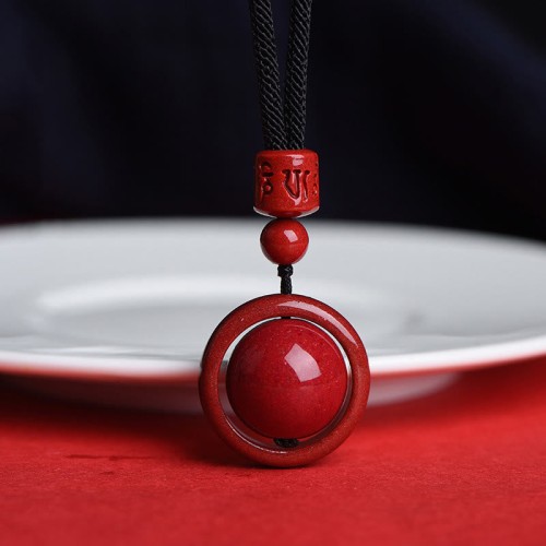 Cinnabar Om Mani Padme Hum PiXiu Blessing Necklace Pendant Cinnabar Om Mani Padme Hum PiXiu Blessing Necklace Pendant