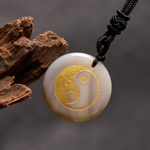 Amethyst Tiger Eye Green Aventurine Yin Yang Necklace Amethyst Tiger Eye Green Aventurine Yin Yang Necklace