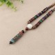 Tibetan Om Mani Padme Hum Dzi Bead Necklace Pendant