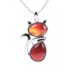 Cat Pattern Crystal Protection Necklace Pendant Cat Pattern Crystal Protection Necklace Pendant