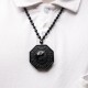 Black Obsidian Stone Yin Yang Necklace Pendant Black Obsidian Stone Yin Yang Necklace Pendant
