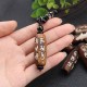 Tibet Om Mani Padme Hum Dzi Bead Wealth Necklace