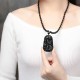 Black Obsidian Koi Fish Strength Beaded Necklace Black Obsidian Koi Fish Strength Beaded Necklace