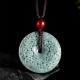 Green Jade Carved Peace Buckle Abundance Pendant Green Jade Carved Peace Buckle Abundance Pendant