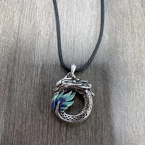 Tibetan Copper Dragon Strength Necklace Pendant