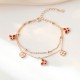 Sterling Silver Red Agate Tridacna Butterfly Clover Necklace