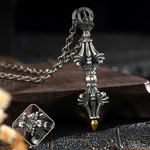 925 Silver Dorje Vajra Strength Necklace 925 Silver Dorje Vajra Strength Necklace