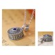 925 Sterling Silver Om Mani Padme Hum Lazurite Necklace