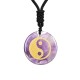 Amethyst Tiger Eye Green Aventurine Yin Yang Necklace Amethyst Tiger Eye Green Aventurine Yin Yang Necklace