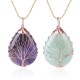 Natural Quartz Crystal Tree of Life Healing Necklace Pendant Natural Quartz Crystal Tree of Life Healing Necklace Pendant