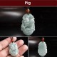 Natural Jade 12 Chinese Zodiac Success Necklace Pendant