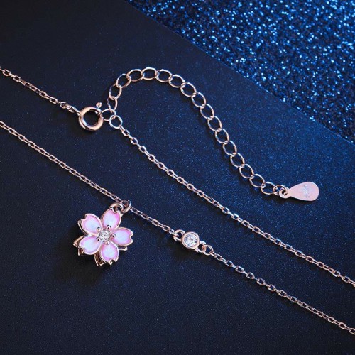 Cherry Blossom Rotatable Protection Necklace Pendant Cherry Blossom Rotatable Protection Necklace Pendant