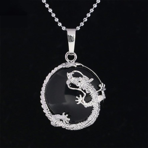 Chinese Dragon Quartz Crystal Healing Necklace Chinese Dragon Quartz Crystal Healing Necklace
