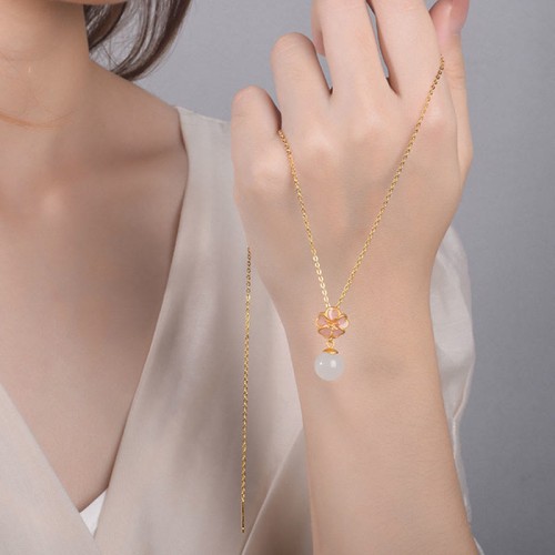 Hetian Jade Cherry Blossom Luck Pendant Set Hetian Jade Cherry Blossom Luck Pendant Set