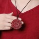 Cinnabar Lotus Om Mani Padme Hum Necklace Pendant Cinnabar Lotus Om Mani Padme Hum Necklace Pendant