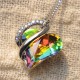 Love Heart Birthstone Healing Energy Necklace Love Heart Birthstone Healing Energy Necklace