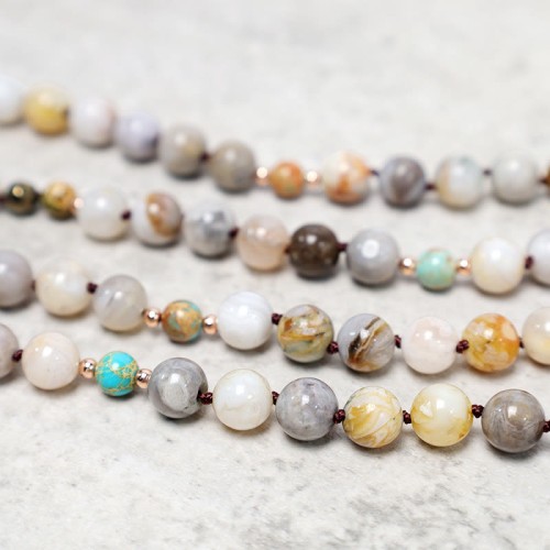 Ocean Picasso Jasper Beaded Healing Necklace