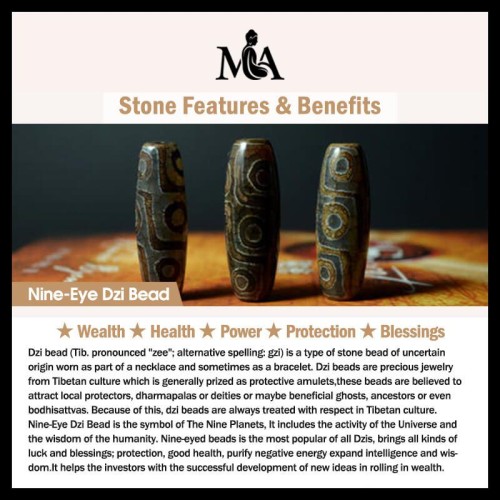 Nine-Eye Dzi Bead Wealth Necklace Pendant Nine-Eye Dzi Bead Wealth Necklace Pendant