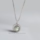 925 Silver Moonstone Love Planet Necklace Pendant 925 Silver Moonstone Love Planet Necklace Pendant