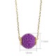 Sterling Silver Gold Purple Mica Stone Necklace Set Sterling Silver Gold Purple Mica Stone Necklace Set