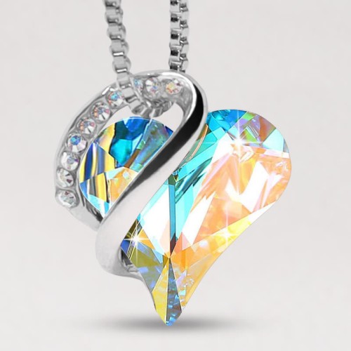 Love Heart Birthstone Healing Energy Necklace Love Heart Birthstone Healing Energy Necklace