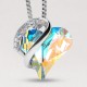 Love Heart Birthstone Healing Energy Necklace Love Heart Birthstone Healing Energy Necklace